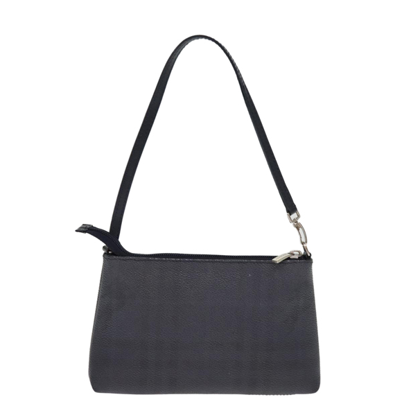 BURBERRY Nova Check Pouch PVC Leather Gray Auth bs14711 - Picture 2 of 16